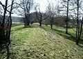 Der Wall des Heidengrabens (Elsachstadt)