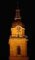 Der Hafenmarktturm bei Nacht