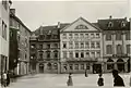 Haus Zehender (rechts am Bildrand) auf einer Fotografie von 1896