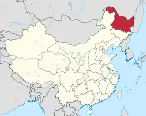 Lage von Hēilóngjiāng Shěng in China