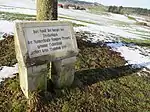 Gedenkstein am Burgus Dreiheiligen