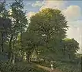 Eine Waldpartie in Charlottenlund. Abend,  zwischen 1818 und 1831 Statens Museum for Kunst.