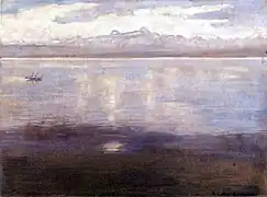 Heinrich Lotter, Säntis II,vor 1941,Öl auf Malkarton