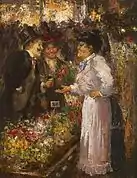 Blumenverkäuferin