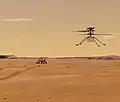 Marshelikopter Ingenuity und Rover Perseverance der Mars-2020-MissionErster Helikopterflug auf einem anderen Himmelskörper (2021)