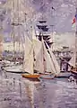 The Harbor at Deauville, Öl auf Leinwand, 1911