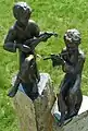 „Lautenspieler und Flötenspieler“ (1988) (Bronze, 29 cm)