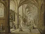 Interieur einer gotischen Kirche (um 1610)