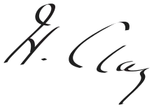 Unterschrift von Henry Clay
