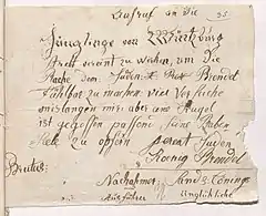 Aufruf an die Jünglinge von Würtzburg, Androhung der Ermordung von Sebald Brendel, ohne Datum