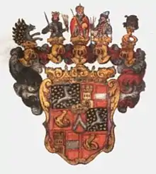 Gemehrtes Wappen der Grafen zu Herberstein, verm. 17. Jh.