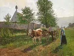 Plausch auf dem Feld, 1893.