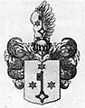 Wappen derer von Behr[en] (fränkische Linie) - Kupferstich aus dem Jahre 1820