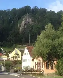 Herwartstein – der Felssporn, mit Resten der Burgruine