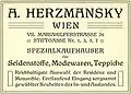 Werbung aus dem Jahre 1906