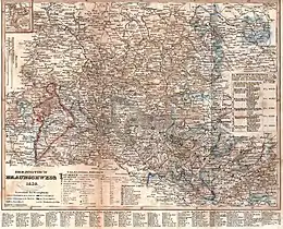 Karte des Herzogtums Braunschweig von 1839