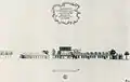 Querschnitt durch das Schloss Herrenhaus, 1764