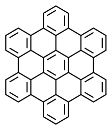 Strukturformel von Hexabenzocoronen