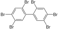 Strukturformel von 2,2′,4,4′,5,5′-Hexabrombiphenyl