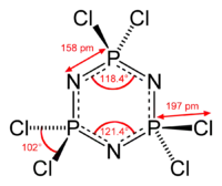 Strukturformel von Hexachlorphosphazen