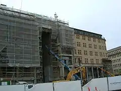 Die Baustelle des neuen Einkaufszentrums