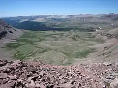 Die High Uintas Wilderness gesehen vom Anderson Pass
