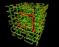 Abb. 3d: 3D-Hilbert-Kurven, 1. bis 3. Iteration