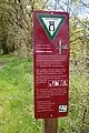 Hinweisschild auf das Naturschutzgebiet
