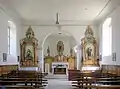 Innenansicht der Kapelle St. Afra