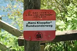 Wegtafel am Hirzmann-Stausee