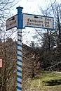 Wegweiser in Oberbiberg