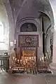 Grabanlage mit dem Reliquienschrein des Hl. Lantpert in der Krypta des Freisinger Doms