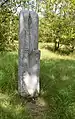 Skulptur „Grenzpfall“ am Kulturpfad „Steine ohne Grenzen“