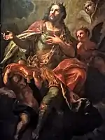 Hochmössingen – Marty­rium und Verherrlichung des heiligen Sigismund (Bergmiller 1729) – Detail