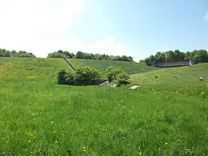 Wasserseite des Sperrbauwerks