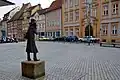 Plastik mit Kater Murr vor dem Hoffmann-Theater in Bamberg