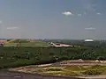 Die Arena im Emschertal, von der Hohewardhalde aus gesehen