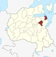 Lage des Grandløse Sogn in der Holbæk Kommune