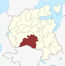 Lage des Undløse-Søndersted Sogn in der Holbæk Kommune