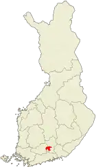 Lage von Hollola in Finnland
