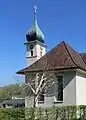 Aussenansicht seitlich hinten Wallfahrtskirche Heiligkreuz (St. Gallen)