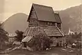 Die Kirche während der Umbauarbeiten von 1885.