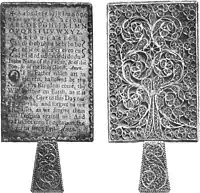 Buchstabentafel aus Silber