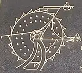 Diagram der Chinesischen Wasser-Rad-Uhr