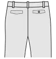 Hose mit Pattentaschen (rechts zusätzlich Knopf)