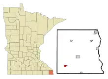 Lage von Spring Grove in Minnesota und im Houston County