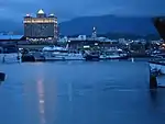 Hafen von Hualien am Abend