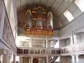 Evangelische Kirche, Empore mit Overmann-Orgel