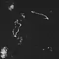 Satellitenbild 3. August 1978 (NASA) – Hunga Tonga und Hunga Haʻapai getrennt 1978