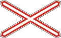 A-41Andreaskreuz (eingleisiger Bahnübergang) - liegend